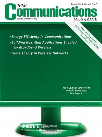 IEEE Communications Magazine August 2011 Cover