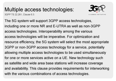 Figure 3.  3GPP multiple access technology statement.  Source:  3GPP.