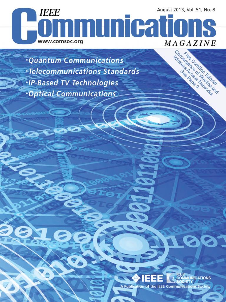 IEEE Communications Magazine August 2013 Cover